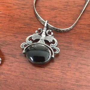 Reversible Pendant Sterling Necklace